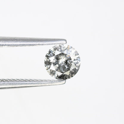 0.38 CT Rustic Salt and Pepper Brilliant Cut Diamond | Ideal for Engagement Ring, Wedding Jewelry, or Gift for Loved Ones | Custom Gold Ring