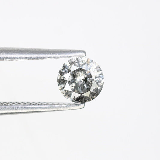 0.38 CT Rustic Salt and Pepper Brilliant Cut Diamond | Ideal for Engagement Ring, Wedding Jewelry, or Gift for Loved Ones | Custom Gold Ring