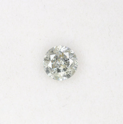 0.38 CT Rustic Salt and Pepper Brilliant Cut Diamond | Ideal for Wedding or Engagement Ring | Custom Jewelry Design