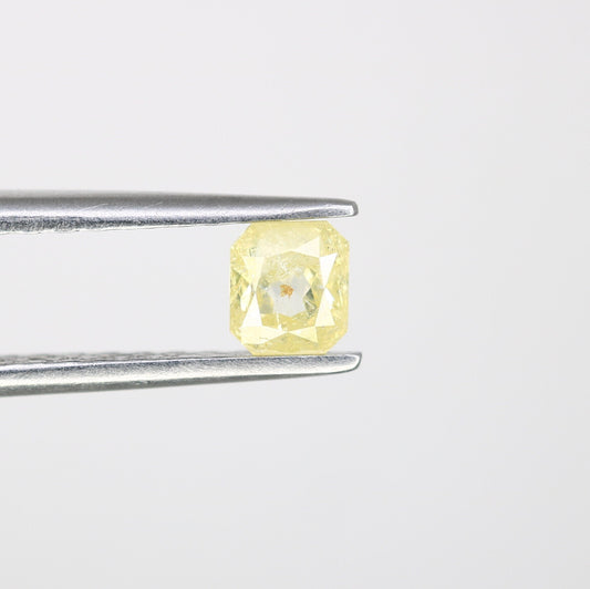 Yellow Emerald Cut Loose Salt & Pepper Diamond - Perfect for Wedding Rings - Labor Day Sale - Custom Jewelry