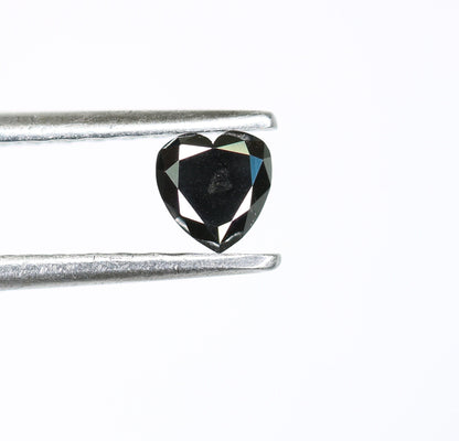 0.28 CT Heart Shape Fancy Loose Black Color Diamond For Pendant | Diamond Ring | Diamond Necklace | Gift For HerFor Gold Ring Diamonds