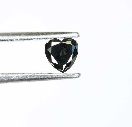 0.28 CT Heart Shape Fancy Loose Black Color Diamond For Pendant | Diamond Ring | Diamond Necklace | Gift For HerFor Gold Ring Diamonds