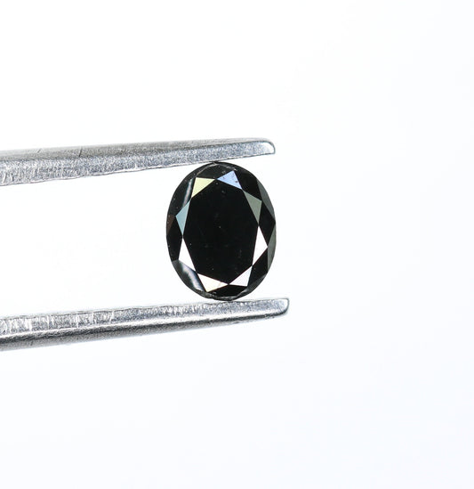 0.26 CT Fancy Oval Black Rustic Loose Diamond for Wedding Ring, Gift for Wife, Oval Black Diamond, Gold Ring