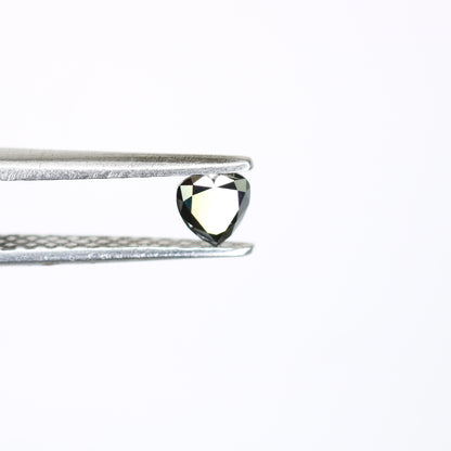 0.28 CT Heart Shape Fancy Loose Black Color Diamond For Pendant | Diamond Ring | Diamond Necklace | Gift For HerFor Gold Ring Diamonds