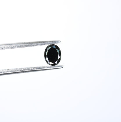 0.26 CT Fancy Oval Black Rustic Loose Diamond for Wedding Ring, Gift for Wife, Oval Black Diamond, Gold Ring