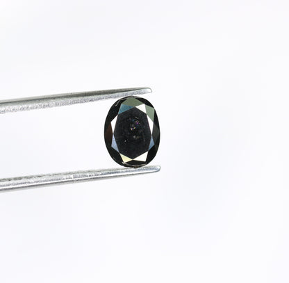1.03 CT Oval Black Natural Loose Diamond for Engagement Ring, Wedding Jewelry Making, Classy Oval Diamond, Gold Ring
