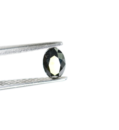 0.63 CT Fancy Oval Black Loose Diamond for Wedding Ring, Oval Pendant, Fancy Black Diamond, Gift for Wife or Girlfriend