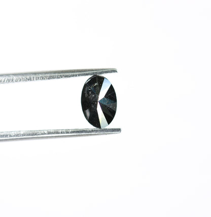 0.63 CT Fancy Oval Black Loose Diamond for Wedding Ring, Oval Pendant, Fancy Black Diamond, Gift for Wife or Girlfriend