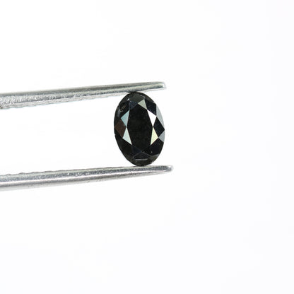 0.63 CT Fancy Oval Black Loose Diamond for Wedding Ring, Oval Pendant, Fancy Black Diamond, Gift for Wife or Girlfriend