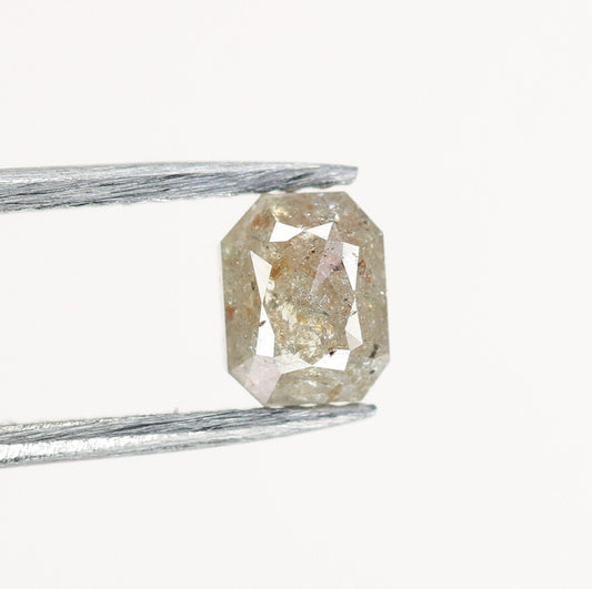 0.82 CT Emerald Cut Loose Salt & Pepper Diamond - Ideal for Wedding Rings - Labor Day Sale