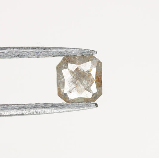 0.4 CT Natural Salt and Pepper Cushion Shape Rustic Diamond for Wedding and Multiple Occasions, Gift for Wife or Sister, Gold Ring