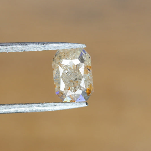 0.59 CT Emerald Cut Loose Salt & Pepper Diamond - Perfect for Wedding Rings - Labor Day Sale