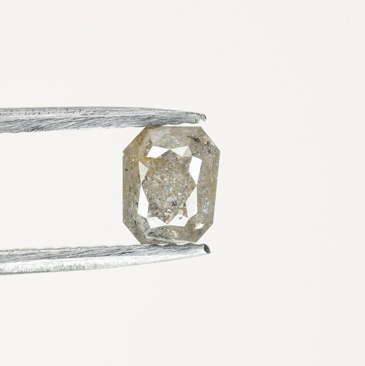 0.67 CT Emerald Cut Loose Salt & Pepper Diamond - Ideal for Wedding Rings - Labor Day Sale