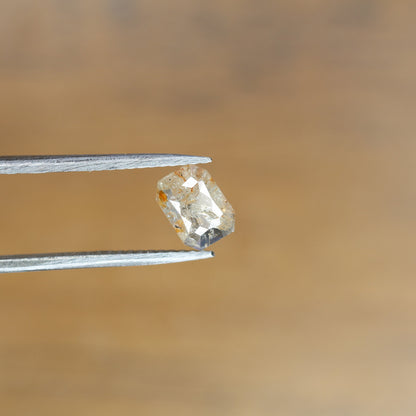 0.59 CT Emerald Cut Loose Salt & Pepper Diamond - Perfect for Wedding Rings - Labor Day Sale