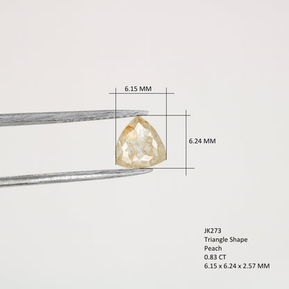 0.83 CT Triangle Shaped Rustic Peach Diamond For Wedding Jewellry, Engagement Ring, Gift For Mother, Gift For DaughterFor Gold Ring Diamonds