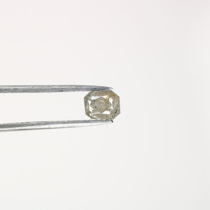 0.67 CT Emerald Cut Loose Salt & Pepper Diamond - Ideal for Wedding Rings - Labor Day Sale