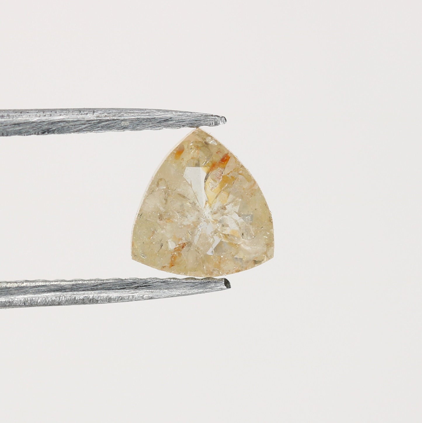 0.83 CT Triangle Shaped Rustic Peach Diamond For Wedding Jewellry, Engagement Ring, Gift For Mother, Gift For DaughterFor Gold Ring Diamonds