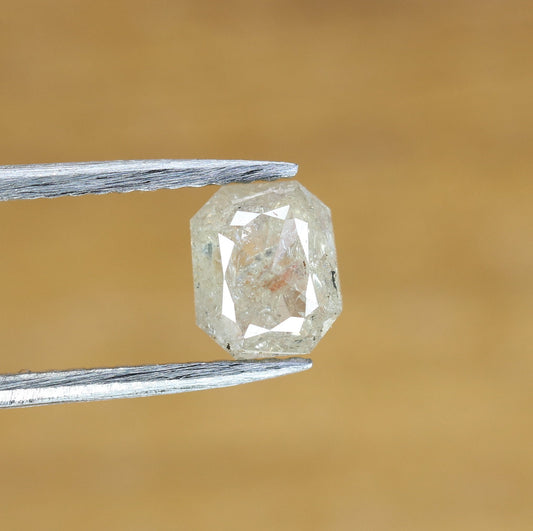 0.77 CT Emerald Cut Loose Salt & Pepper Diamond - Perfect for Wedding Rings - Labor Day Sale