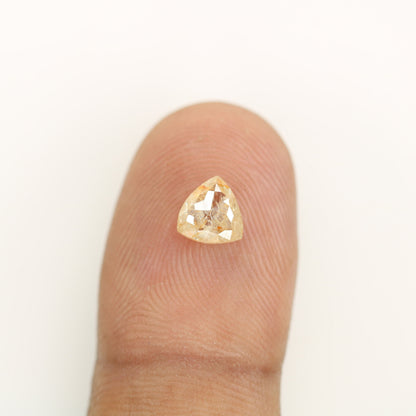 0.83 CT Triangle Shaped Rustic Peach Diamond For Wedding Jewellry, Engagement Ring, Gift For Mother, Gift For DaughterFor Gold Ring Diamonds