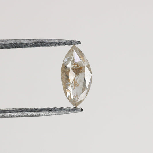 0.37 CT Marquise Shape Salt And Pepper Diamond | Loose Champagne / Crystal Diamonds For Weeding & Earring | For pendant | For Bracelet