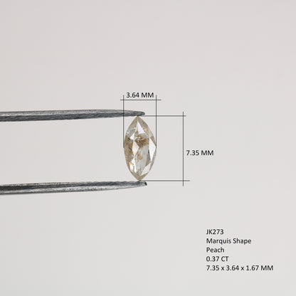 0.37 CT Marquise Shape Salt And Pepper Diamond | Loose Champagne / Crystal Diamonds For Weeding & Earring | For pendant | For Bracelet