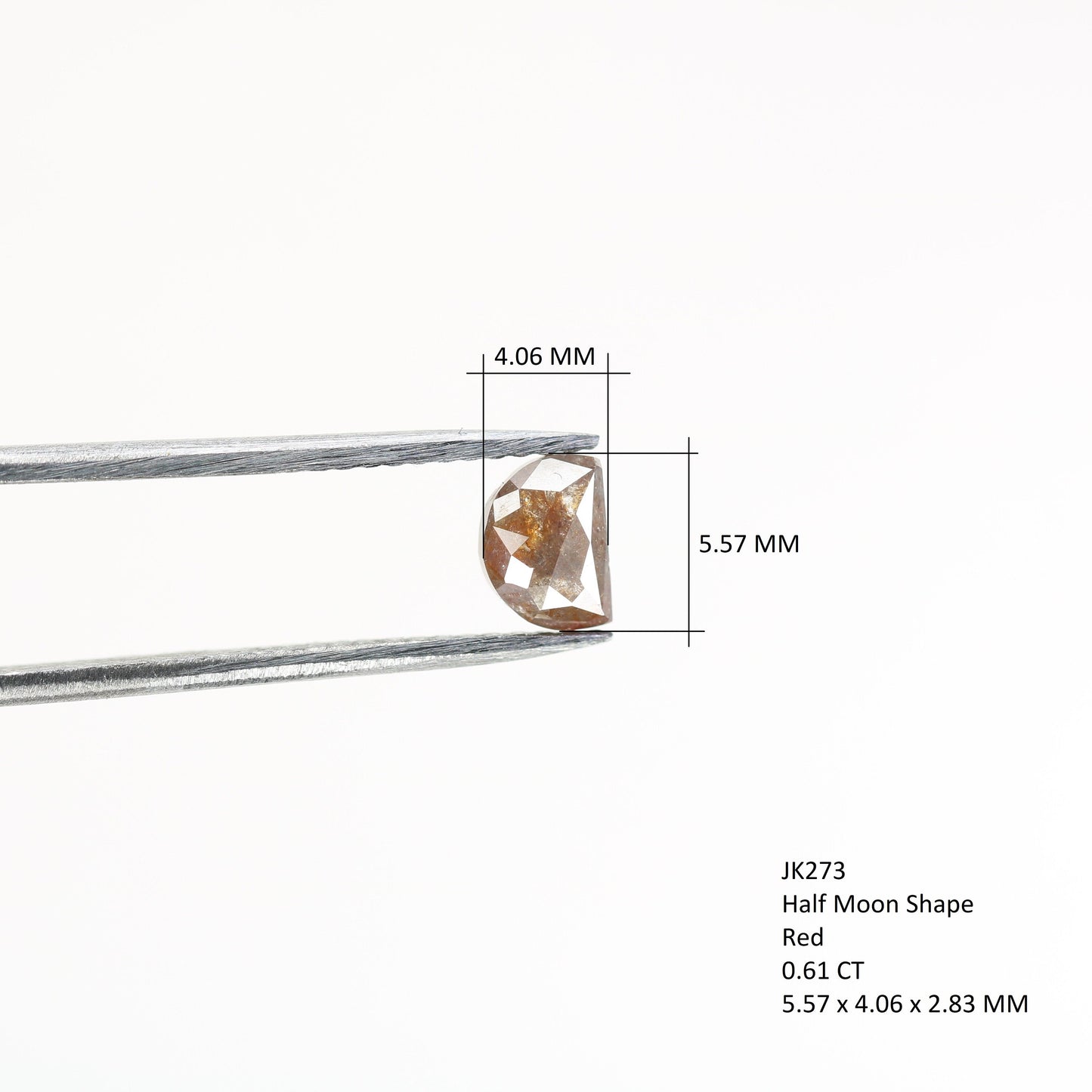 0.61 CT Elegant Half Moon Shape Diamond Ring For Wedding Ring, Jewlery For Multiple Occasions | Fancy Red Colour | Gift For HerFor Gold Ring