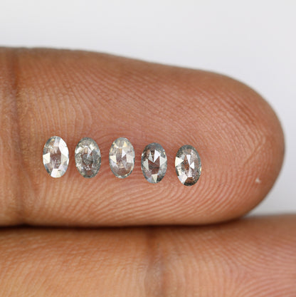 Oval Salt and Pepper Loose Diamonds for Engagement Ring, Gold Ring