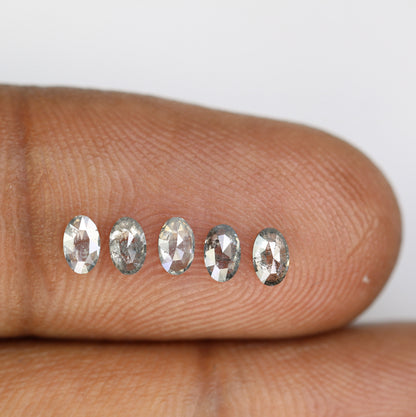 Oval Salt and Pepper Loose Diamonds for Engagement Ring, Gold Ring