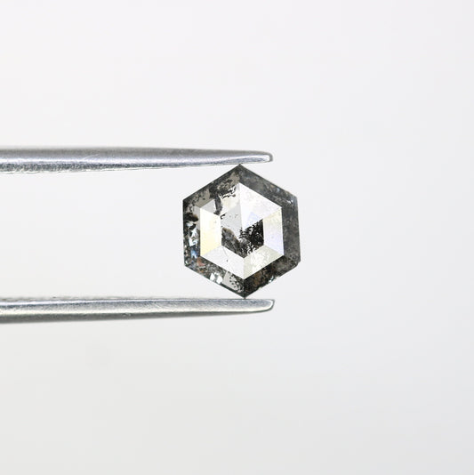 0.68 CT Salt and Pepper Hexagon Cut - Natural Loose Hexagon Shape -Unique Diamond for Ring - Special Gift for Her - Wholesaler of Diamond