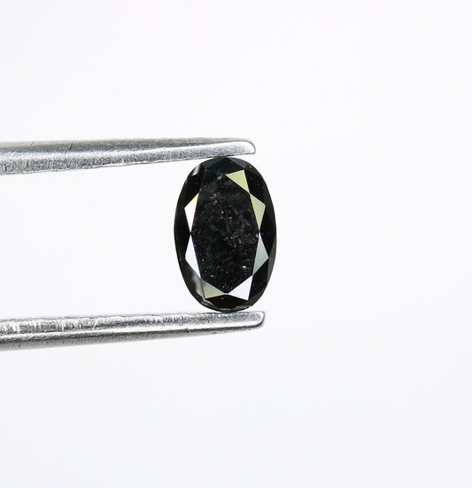 0.37 CT Oval Black Loose Diamond for Statement Jewelry, Custom Ring, Oval Prong Pendant, Oval Halo Ring, Gold Ring