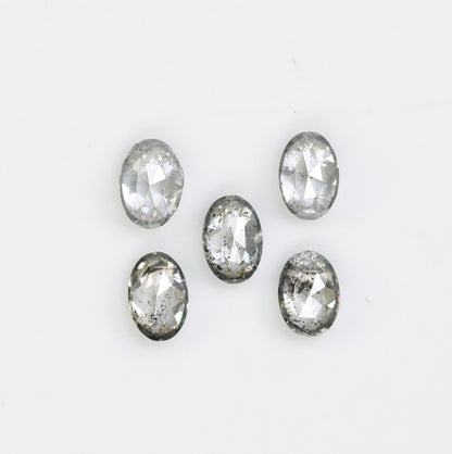 3 MM Oval Salt and Pepper Loose Diamonds for Engagement Ring, Gold Ring