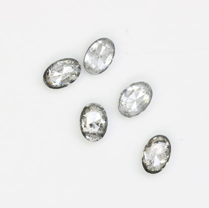 3 MM Oval Salt and Pepper Loose Diamonds for Engagement Ring, Gold Ring