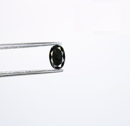 0.37 CT Oval Black Loose Diamond for Statement Jewelry, Custom Ring, Oval Prong Pendant, Oval Halo Ring, Gold Ring