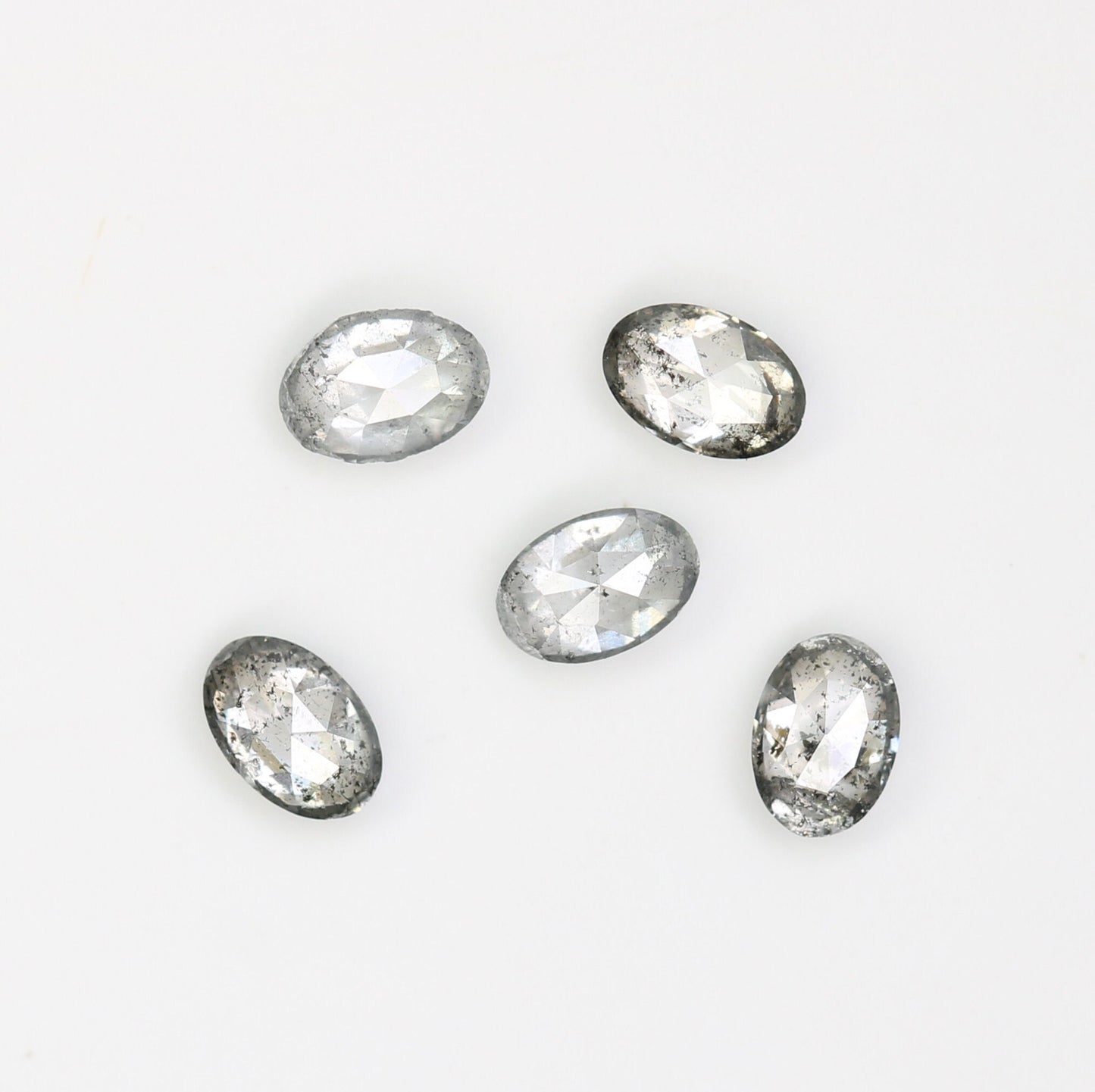 3 MM Oval Salt and Pepper Loose Diamonds for Engagement Ring, Gold Ring