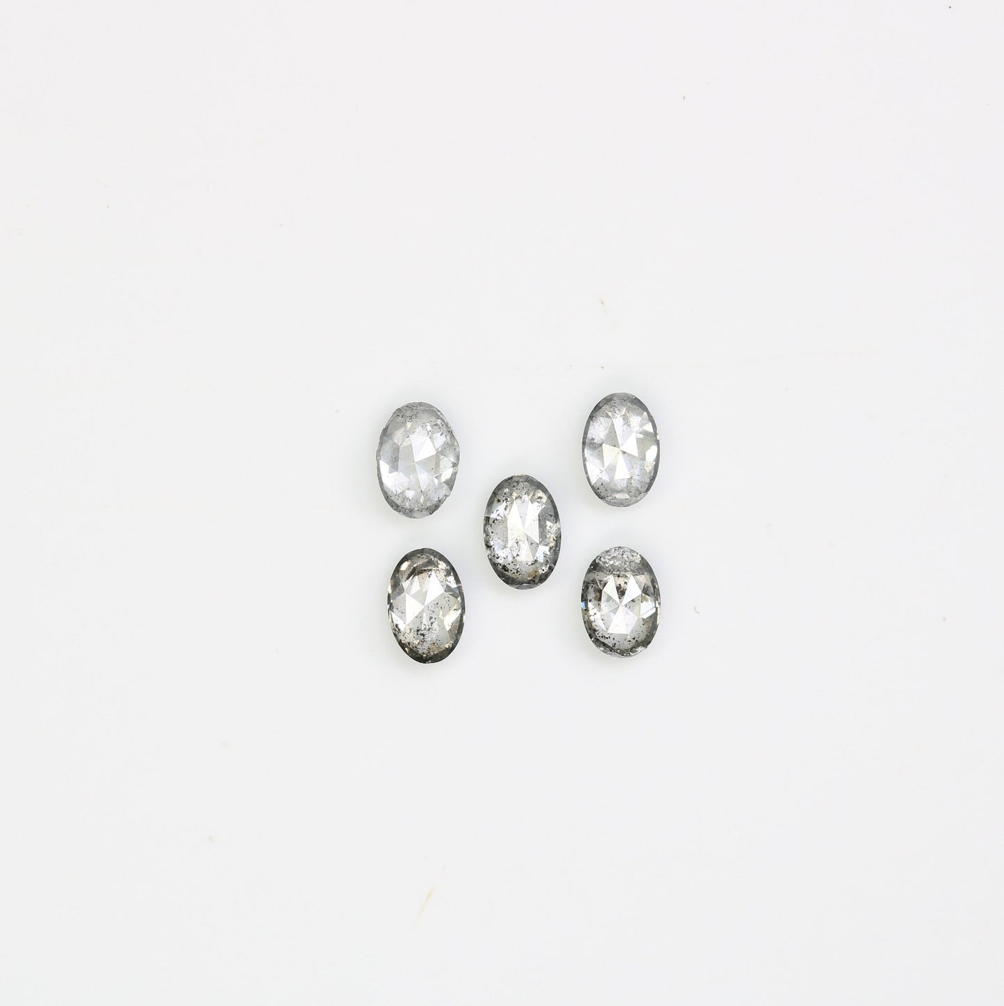 3 MM Oval Salt and Pepper Loose Diamonds for Engagement Ring, Gold Ring