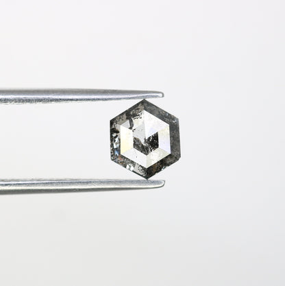 0.68 CT Salt and Pepper Hexagon Cut - Natural Loose Hexagon Shape -Unique Diamond for Ring - Special Gift for Her - Wholesaler of Diamond