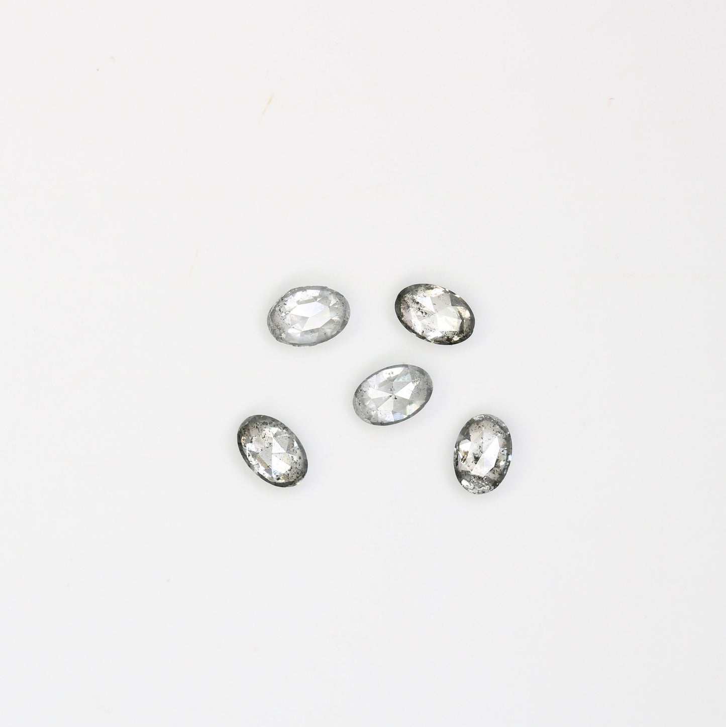 3 MM Oval Salt and Pepper Loose Diamonds for Engagement Ring, Gold Ring
