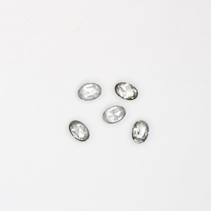 3 MM Oval Salt and Pepper Loose Diamonds for Engagement Ring, Gold Ring