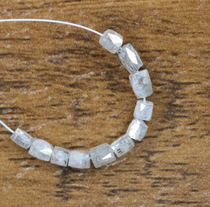 Natural Raw Rough Diamond Beads | One-of-a-Kind Art Deco & Retro Jewelry | Unique Vintage Crystal Necklaces for Women Craft Supplies