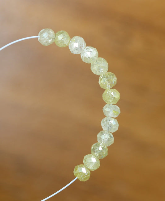 2.11 CT Natural Raw Rough Diamond Beads | AAA Quality Faceted Loose Gems for Artisan Jewelry | Perfect for Vintage & Crystal Necklaces