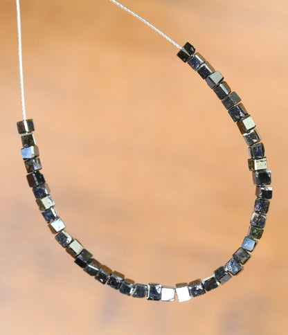 Black Diamond Beads | Faceted AAA Quality Loose Gems for Retro & Crystal Necklaces | Unique DIY Jewelry Making Supplies Craft Beads