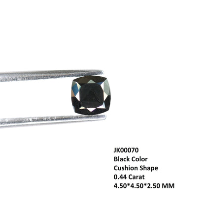 0.44 CT Fancy Cushion Black Loose Diamond for Engagement Ring, Wedding Jewelry, Gift for Women, Christmas Gift, Gold Ring