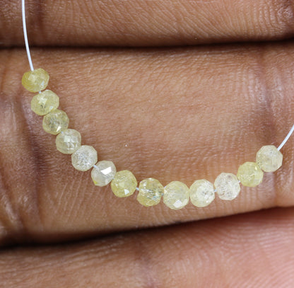 2.11 CT Natural Raw Rough Diamond Beads | AAA Quality Faceted Loose Gems for Artisan Jewelry | Perfect for Vintage & Crystal Necklaces
