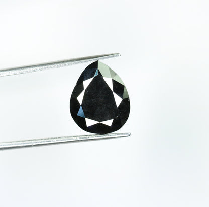 5.79 CT Pear Shape Polished Black Diamond | Ideal Gemstone for Jewelry Making | Perfect for Gold Rings | Wedding Gift for Men or Women
