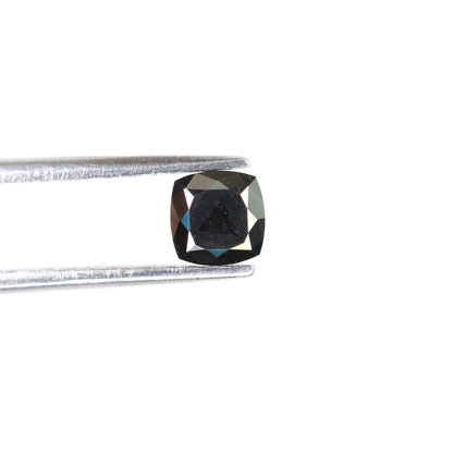 0.44 CT Fancy Cushion Black Loose Diamond for Engagement Ring, Wedding Jewelry, Gift for Women, Christmas Gift, Gold Ring