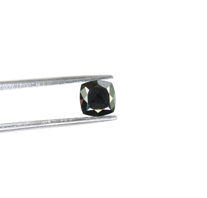0.44 CT Fancy Cushion Black Loose Diamond for Engagement Ring, Wedding Jewelry, Gift for Women, Christmas Gift, Gold Ring