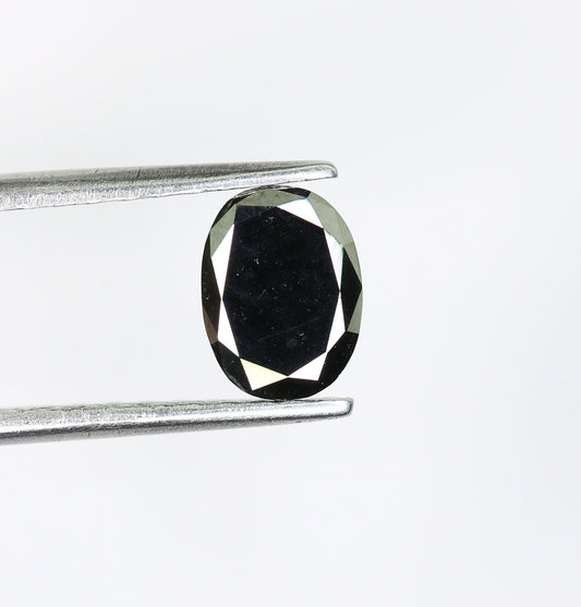 0.63 CT Fancy Oval Classy Black Loose Diamond for Wedding Jewelry, Fancy Black Diamond, Gift for Wife, Gold Ring
