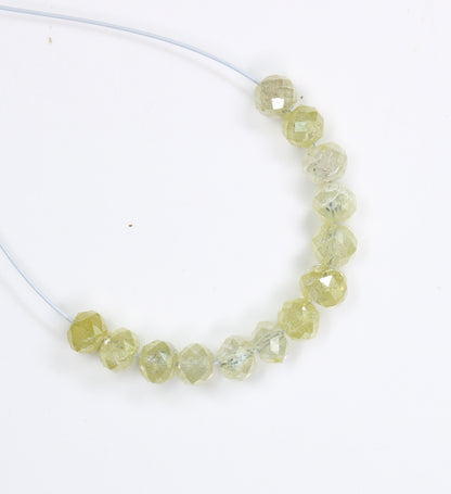 2.11 CT Natural Raw Rough Diamond Beads | AAA Quality Faceted Loose Gems for Artisan Jewelry | Perfect for Vintage & Crystal Necklaces