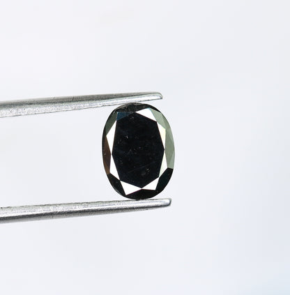 0.63 CT Fancy Oval Classy Black Loose Diamond for Wedding Jewelry, Fancy Black Diamond, Gift for Wife, Gold Ring