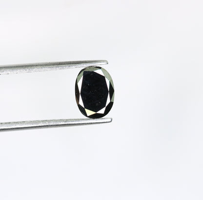 0.63 CT Fancy Oval Classy Black Loose Diamond for Wedding Jewelry, Fancy Black Diamond, Gift for Wife, Gold Ring